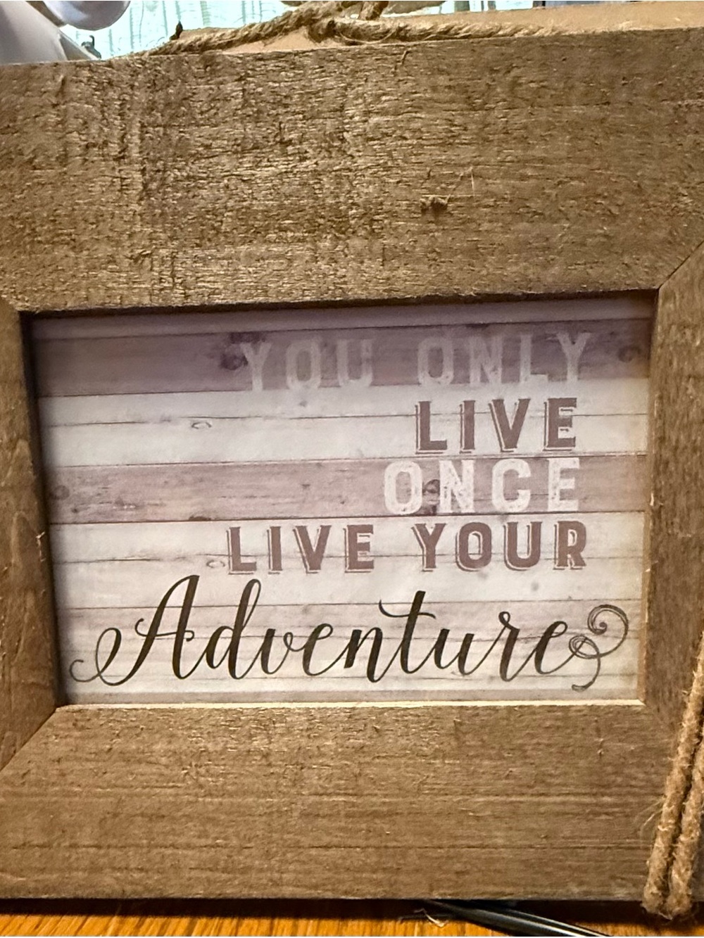 Sheffield Home Brown and Cream 'Live Your Adventure' Framed Wall Art